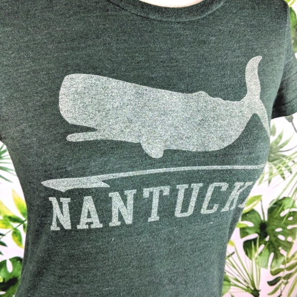 Co.Ed Nantucket Whale Green T-Shirt (Size: Medium) - Picture 3 of 10